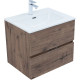 Тумба под раковину Aquanet Алвита New 60 2 ящика, дуб веллингтон табак