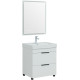 Тумба под раковину Aquanet Ирис new 60 белый глянец (2 ящика, ножки)