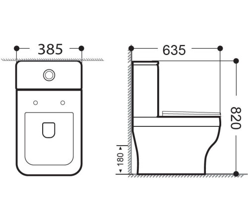 Сливной бачок Aquanet Elegant C2 LX-2914