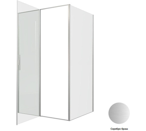 Душевой уголок Allen Brau Priority 120x100 3.31032.BA + 3.31047.BA серебро браш