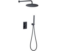 Душевой комплект Allen Brau Priority 5.31013-31 (с внутренней частью, 2 выхода) черный матовый