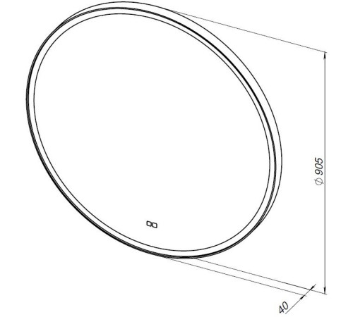 Зеркало Aquanet Тренд 90 черный