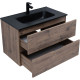 Тумба под раковину Aquanet Алвита New 80 2 ящика, дуб веллингтон табак