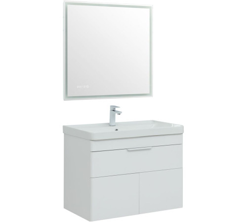 Тумба под раковину Aquanet Ирис New 80 белый глянец (1 ящик, 2 дверцы)