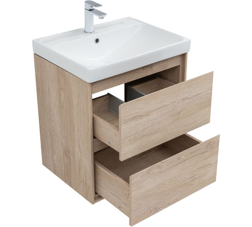 Тумба под раковину Aquanet Милан 60 дуб светлый