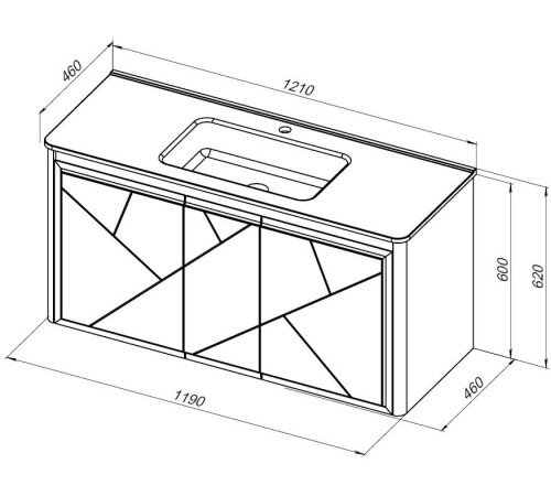 Тумба под раковину Allen Brau Paris 120 1.360004.PWM папирус матовый