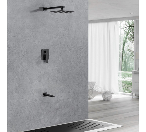 Смеситель для душа Allen Brau Infinity X2 5.21014-31 (с внутренней частью, 2 выхода) черный матовый