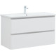 Тумба под раковину Aquanet Эмбер 105 белый матовый