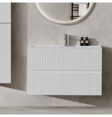 Тумба под раковину Aquanet Джейн 100 белый матовый