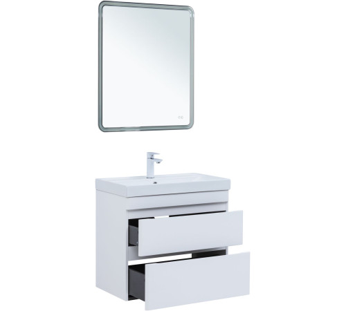 Тумба под раковину Aquanet Слим 70 белый сатин