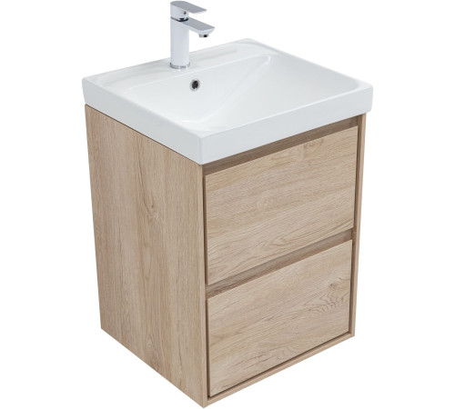 Тумба под раковину Aquanet Милан 50 дуб светлый