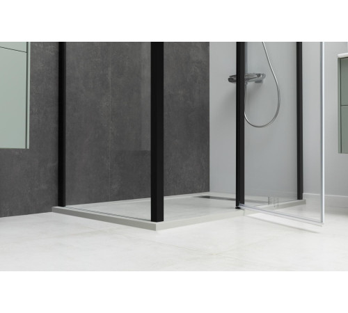 Душевой уголок Allen Brau Priority 120x80 3.31033.BBA + 3.31042.BBA черный браш