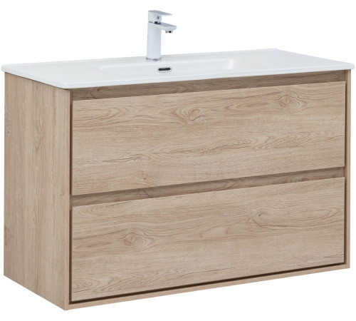 Тумба под раковину Aquanet Милан 100 дуб светлый