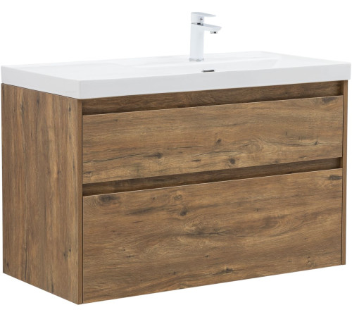 Тумба под раковину Aquanet Nova Lite 2.0 100 дуб рустикальный, правая