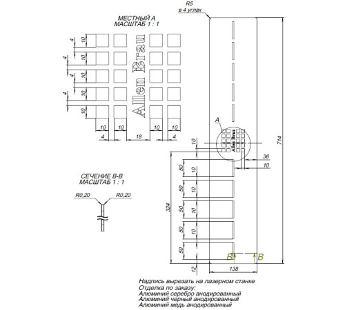 Накладка для сифона Allen Brau Infinity 8.210N6-60 медь браш