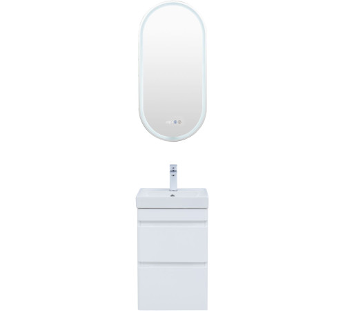 Тумба под раковину Aquanet Слим 40 белый сатин