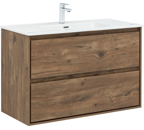 Тумба под раковину Aquanet Милан 100 дуб рустикальный