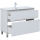 Тумба под раковину Aquanet Вега 100 напольная, белый глянец