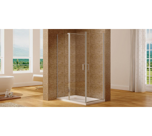 Душевой уголок Aquanet Cinetic 120х80,прозрачное стекло (AE12-N-120H190U-CT + AE12-N-80H190U-CT)