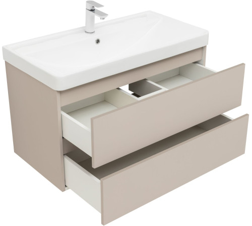 Тумба под раковину Aquanet Вега 2.0 90 бежевый