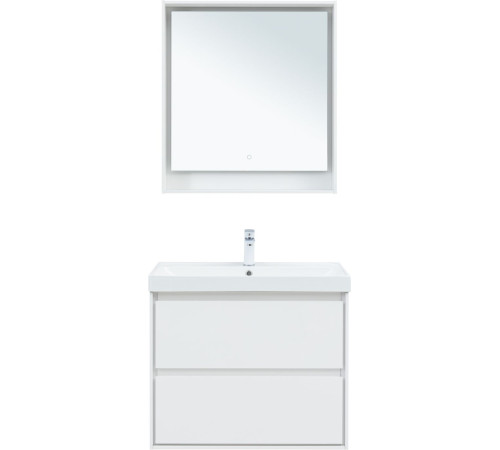 Тумба под раковину Aquanet Милан 80 белый глянец