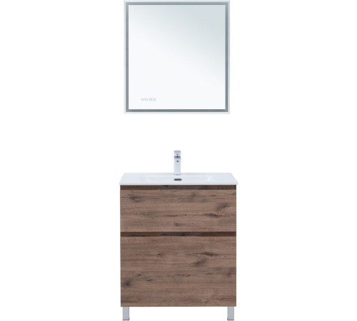 Тумба под раковину Aquanet Алвита New 70 напольная, дуб веллингтон табак