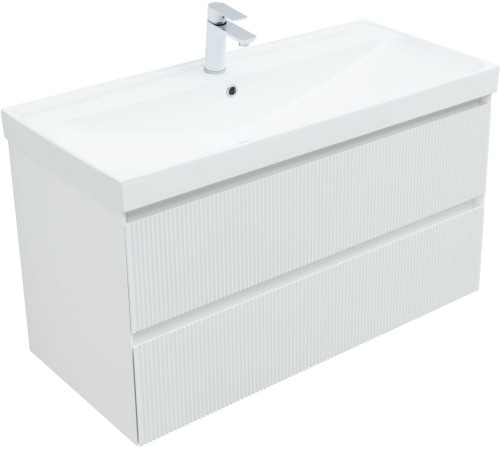 Тумба под раковину Aquanet Альтера 100 белый матовый