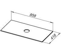 Столешница Allen Brau Liberty 90 1.33008.G-S серый структ
