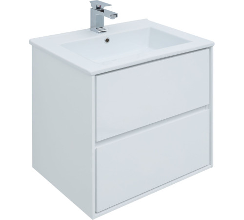 Тумба под раковину Aquanet Милан 65 белый глянец
