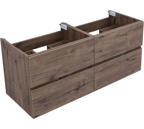 Тумба под раковину Aquanet Алвита New 60 2 ящика, дуб веллингтон табак
