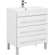 Тумба с раковиной Aquanet Верона 75 белый (напольная 3 ящика)