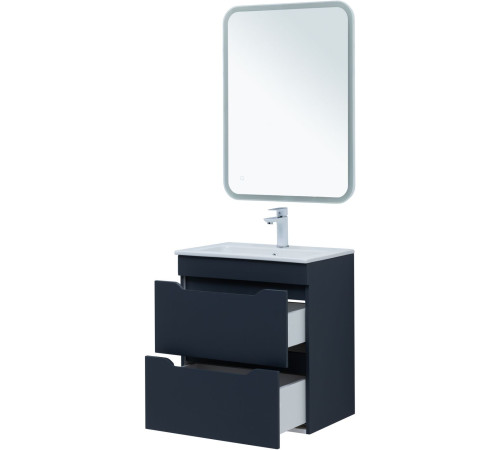 Тумба под раковину Aquanet Практика 60 маренго (2 ящика)