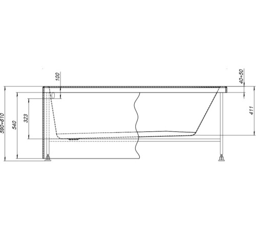Каркас сварной для акриловой ванны Aquanet Light 150x70