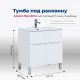 Тумба под раковину Aquanet Алвита New 60 1 ящик, 2 дверцы, белый матовый