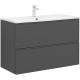 Тумба под раковину Aquanet Арт 90 ясень графит