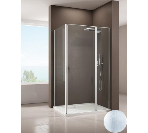 Душевой уголок Allen Brau Priority 140x90 3.31035.BA + 3.31044.BA серебро браш