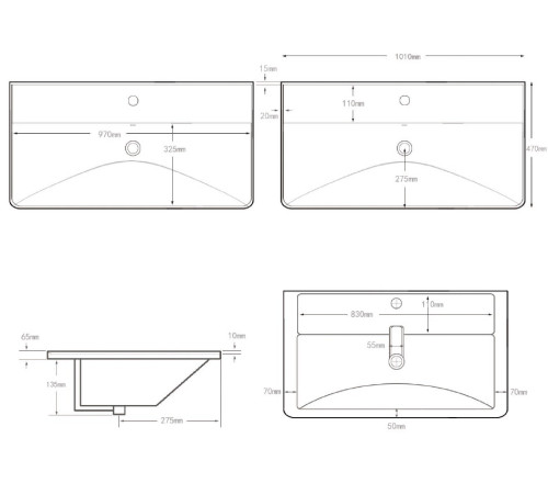 Раковина Aquanet Ирис 100 белая
