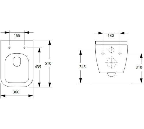 Чаша подвесного унитаза Allen Brau Infinity 4.21004.20 белый глянец