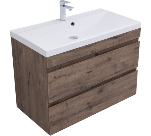 Тумба под раковину Aquanet Нота New 90 дуб веллингтон табак