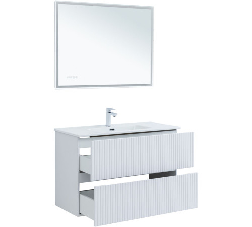 Тумба под раковину Aquanet Джейн 100 белый матовый