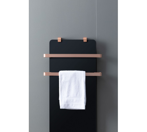 Полотенцесушитель электрический Allen Brau Infinity 120x44 с рейлингом 2.0 и креплением, медь браш