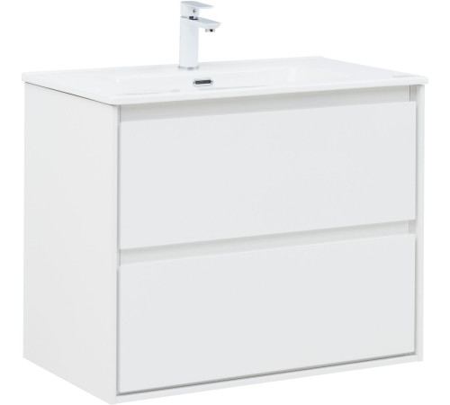 Тумба под раковину Aquanet Милан 80 белый глянец