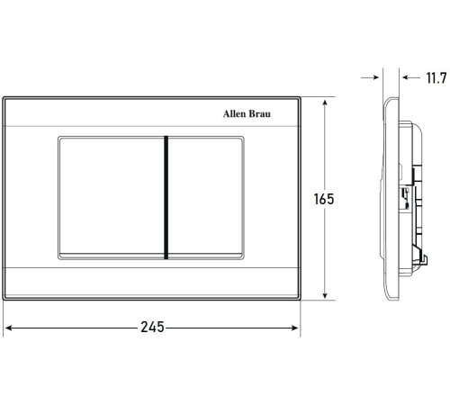 Клавиша смыва Allen Brau Liberty 9.20002.00 хром