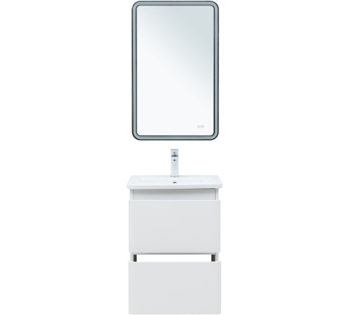 Тумба под раковину Aquanet Эмбер 50 белый матовый