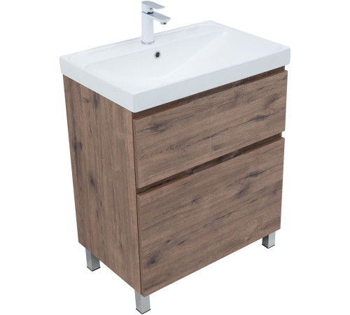 Тумба под раковину Aquanet Алвита New 70 напольная, дуб веллингтон табак
