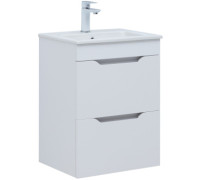 Тумба под раковину Aquanet Практика 50 белый матовый (2 ящика)