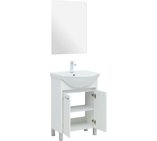 Тумба под раковину Aquanet Донна 60 белый глянец