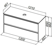 Столешница Allen Brau Activity 120 1.35025.ST акриловый камень сатин
