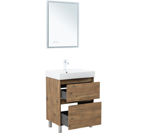 Тумба под раковину Aquanet Nova Lite 2.0 60 напольная, дуб рустикальный