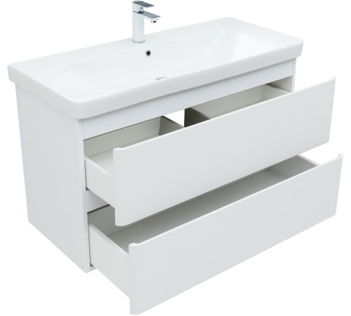 Тумба под раковину Aquanet Эмбер 105 белый матовый